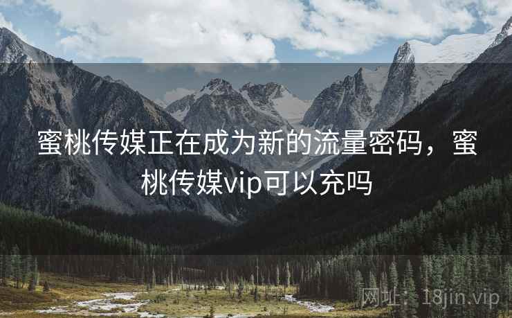 蜜桃传媒正在成为新的流量密码，蜜桃传媒vip可以充吗  第2张