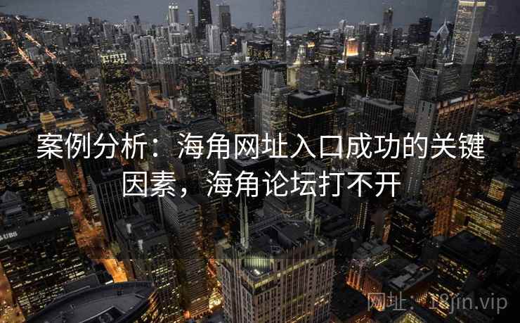 案例分析：海角网址入口成功的关键因素，海角论坛打不开  第1张