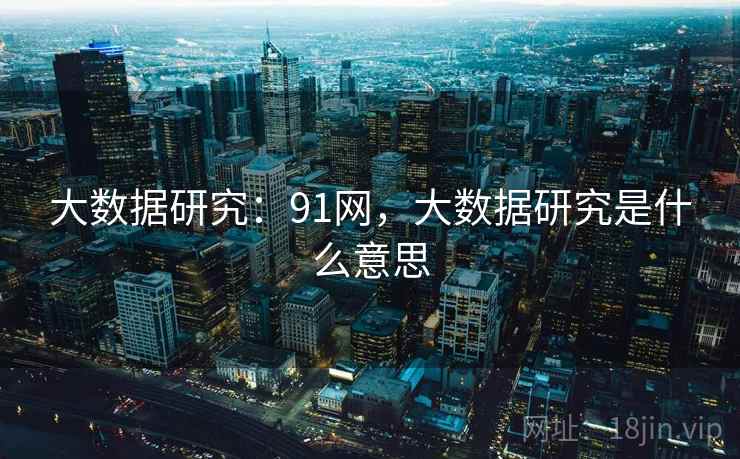 大数据研究：91网，大数据研究是什么意思  第2张